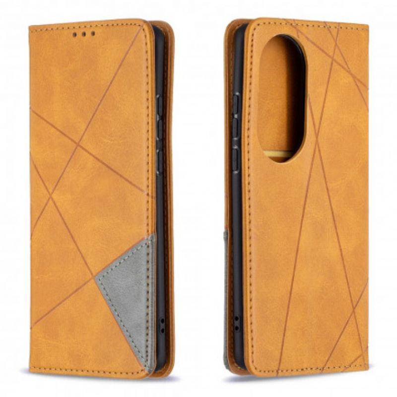 Kožené Pouzdro Folio Huawei P50 Pro Styl Umělce