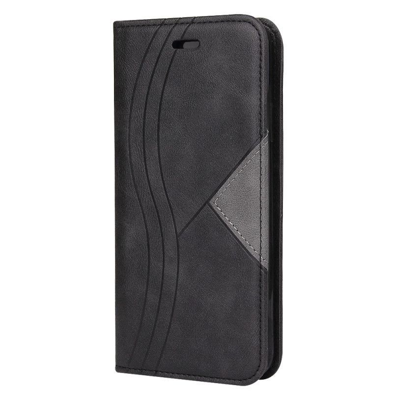 Kožené Pouzdro Folio Huawei Y6p Styl Vlnité Kůže