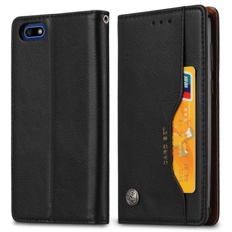 Kožené Pouzdro Folio Na Huawei Y5 2018 Držák Na Karty Z Umělé Kůže