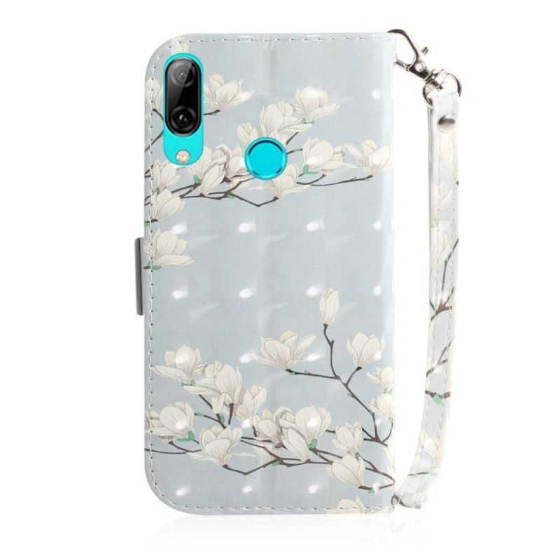 Kožené Pouzdro Huawei P Smart 2019 Tanga Kvetoucí Strom