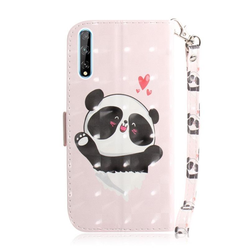 Kožené Pouzdro Huawei P Smart S Pandí Láska S Popruhem