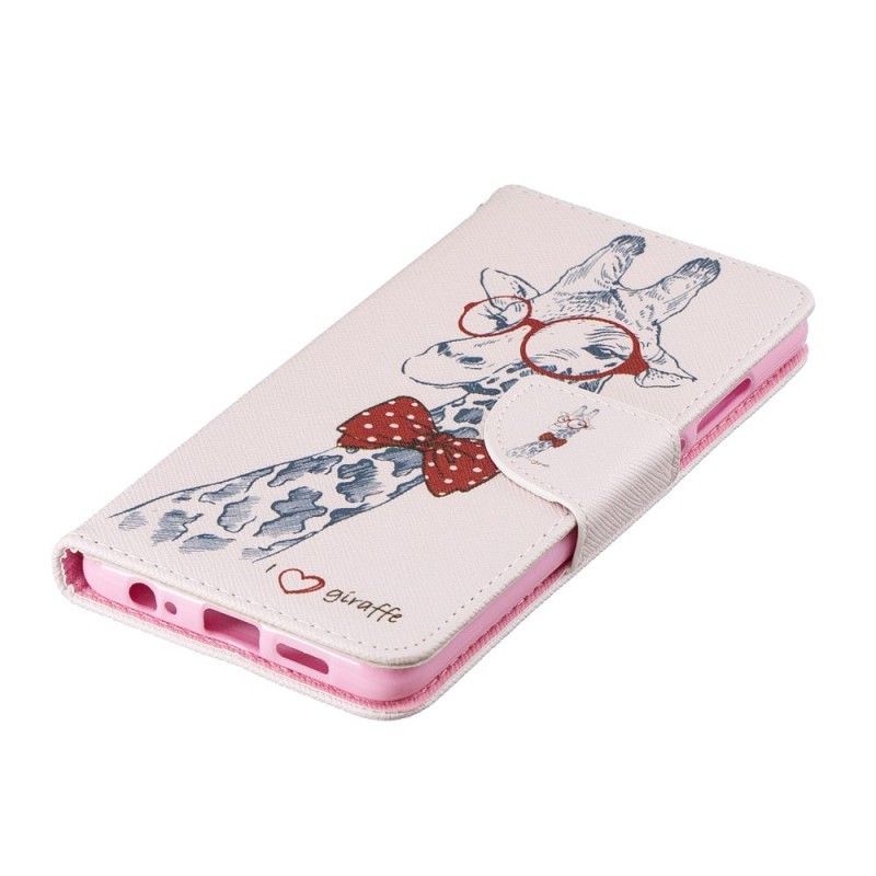 Kožené Pouzdro Huawei P30 Nerdová Žirafa