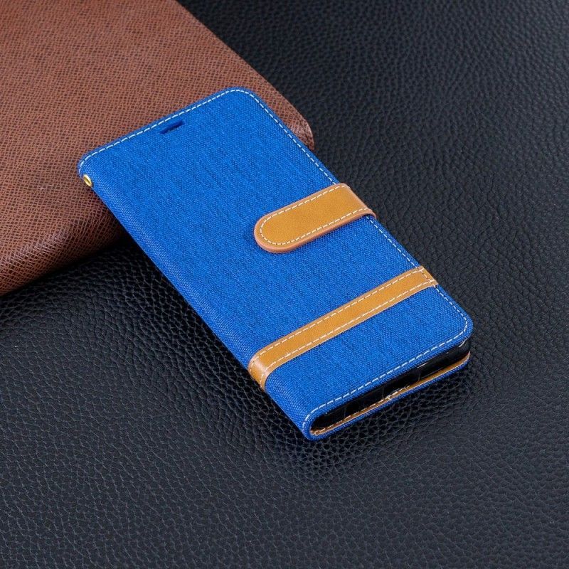 Kožené Pouzdro Huawei P30 Řemínek S Látkovým A Koženým Efektem