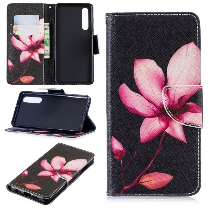 Kožené Pouzdro Huawei P30 Růžový Květ