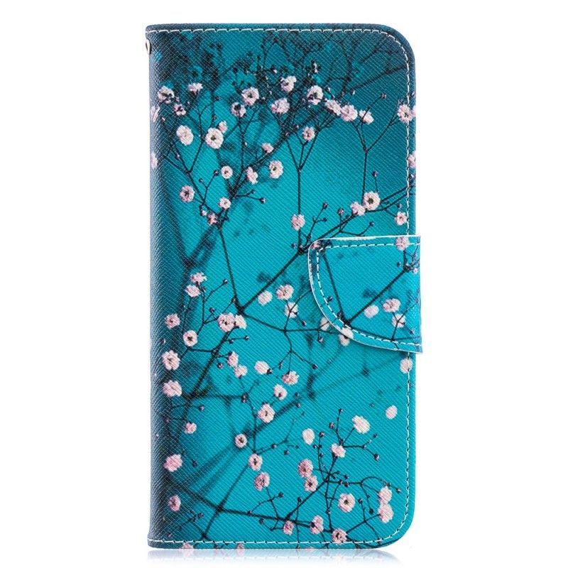 Kožené Pouzdro Huawei Y6 2019 Kvetoucí Strom