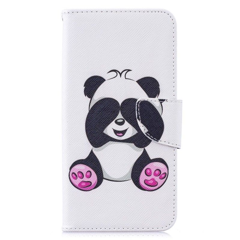 Kožené Pouzdro Huawei Y7 2019 Panda Zábava