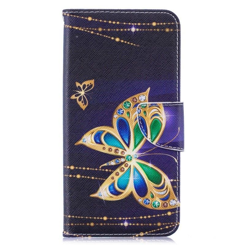 Kožené Pouzdro Na Huawei Y7 2019 Kouzelný Motýl