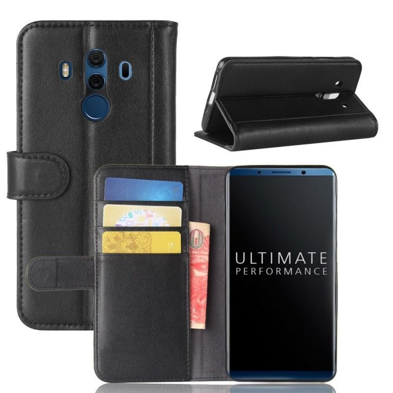 Kožený Kryt Huawei Mate 10 Pro Pravá Kůže