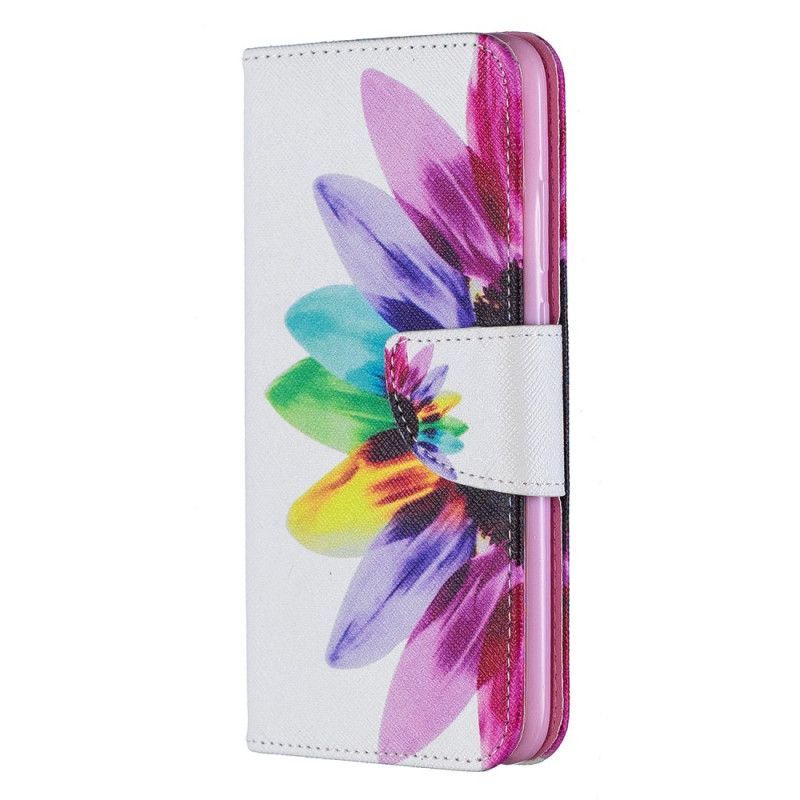Kožený Kryt Huawei P Smart Plus 2019 Akvarelová Květina