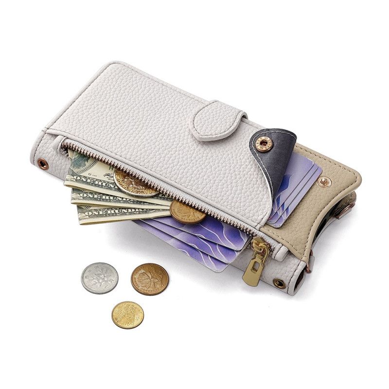 Kožený Kryt Huawei Pura 80 Peněženka S Řetízkem