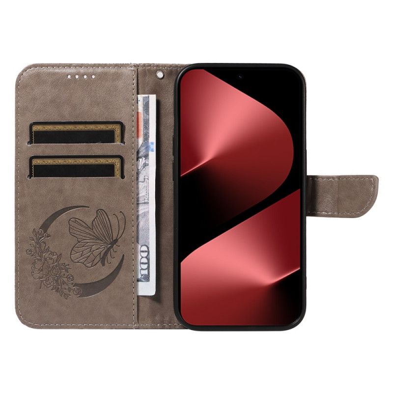 Kožený Kryt Huawei Pura 80 Pro Grafika Motýla