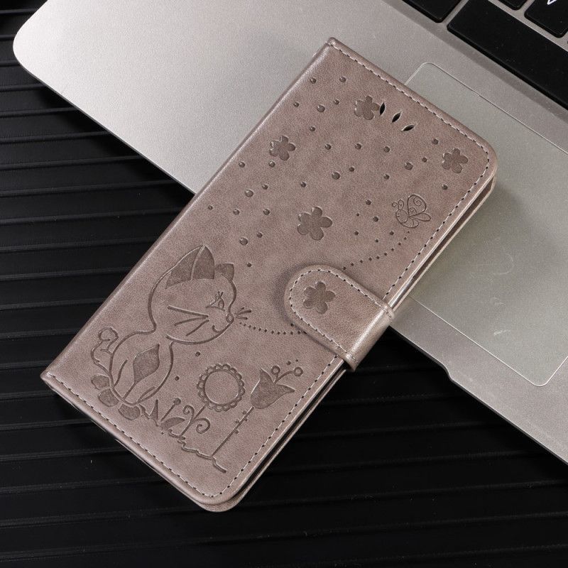 Kožený Kryt Huawei Pura 80 Pro Kočka A Včela