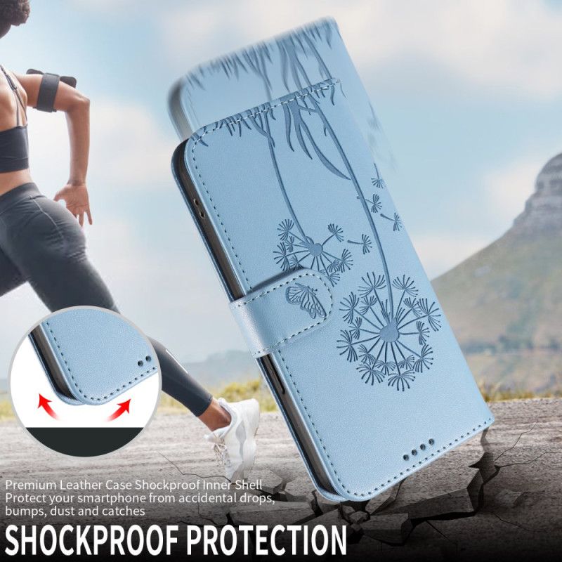 Kožený Kryt Huawei Pura 80 Pro Vzor Pampelišky A Popruh