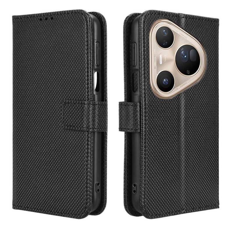 Kožený Kryt Huawei Pura 80 Ultra Textura Diamantu