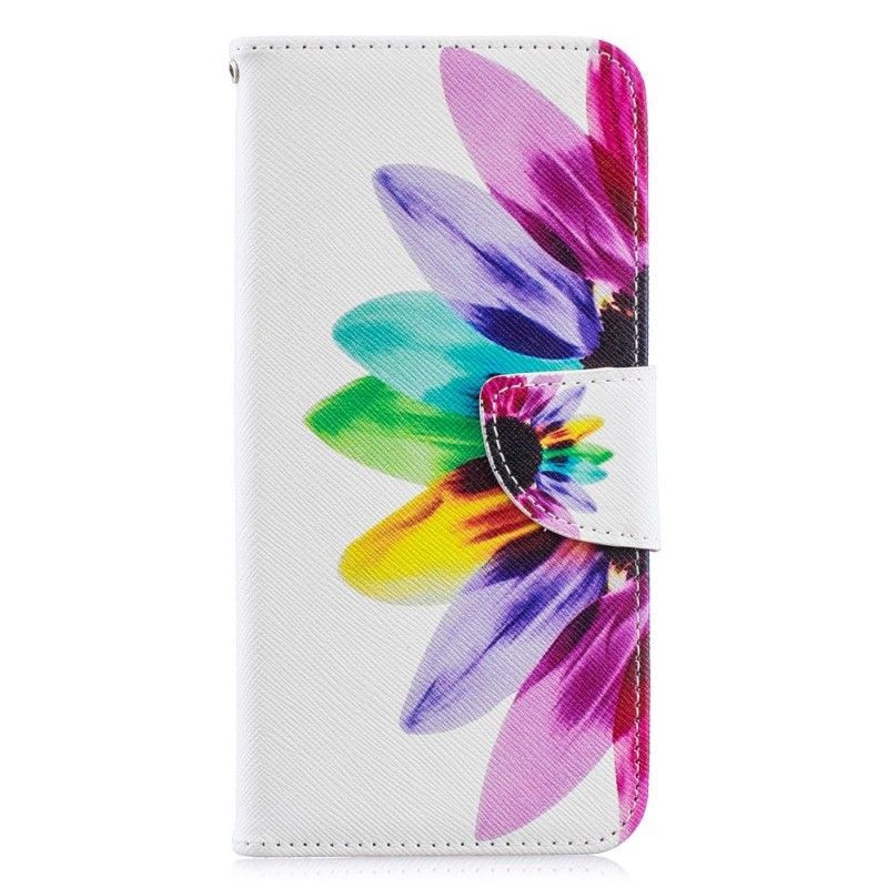 Kožený Kryt Huawei Y6 2019 Akvarelová Květina