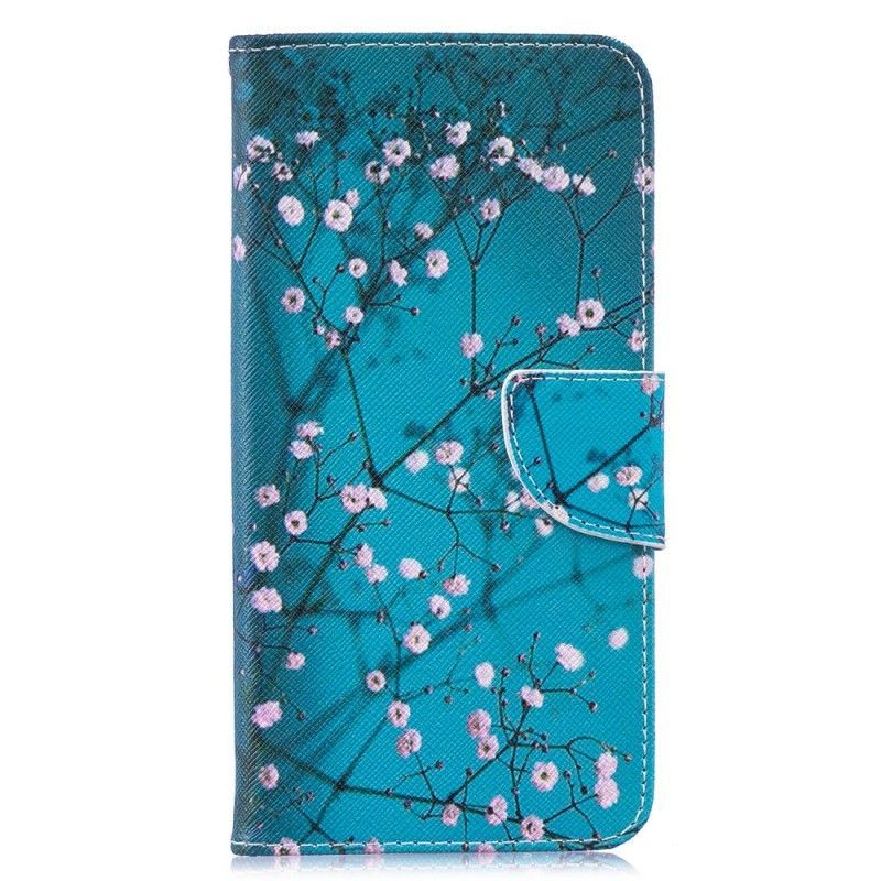 Kožený Kryt Huawei Y7 2019 Kvetoucí Strom