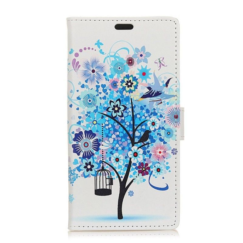 Kožený Kryt Na Huawei P30 Lite Kvetoucí Strom