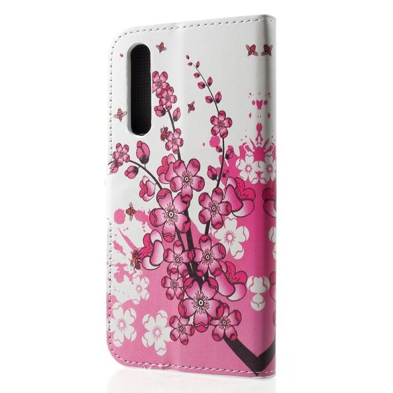Kožený Kryt Na Huawei P30 Tropické Květiny