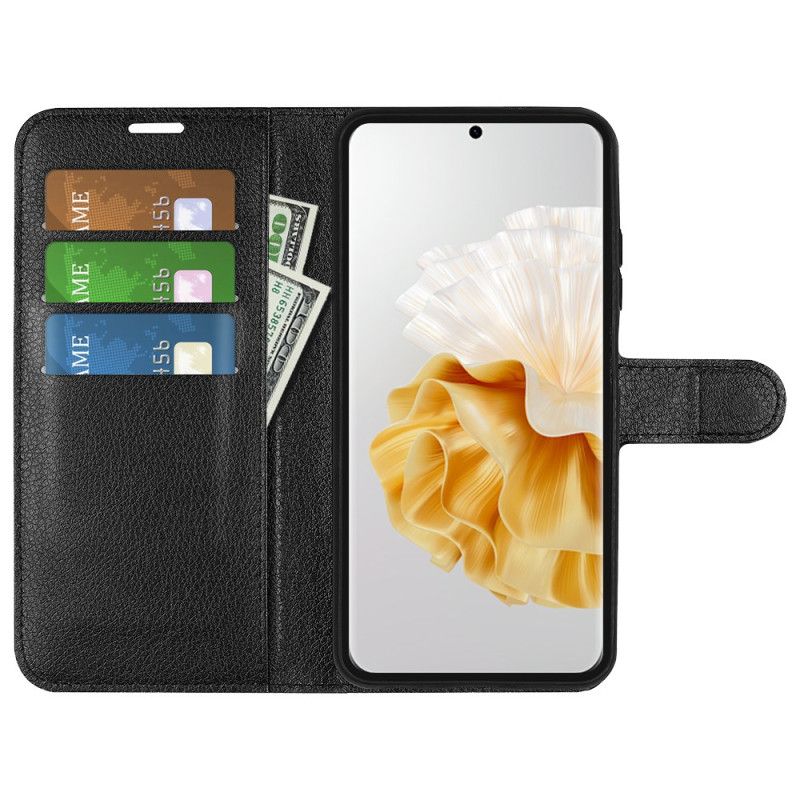 Kožený Kryt Na Huawei Pura 70 Klasická Umělá Kůže Litchi