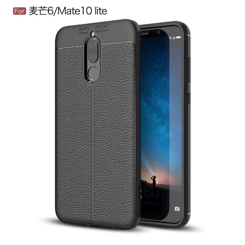 Kryt Huawei Mate 10 Lite Litchi S Dvojitým Koženým Efektem