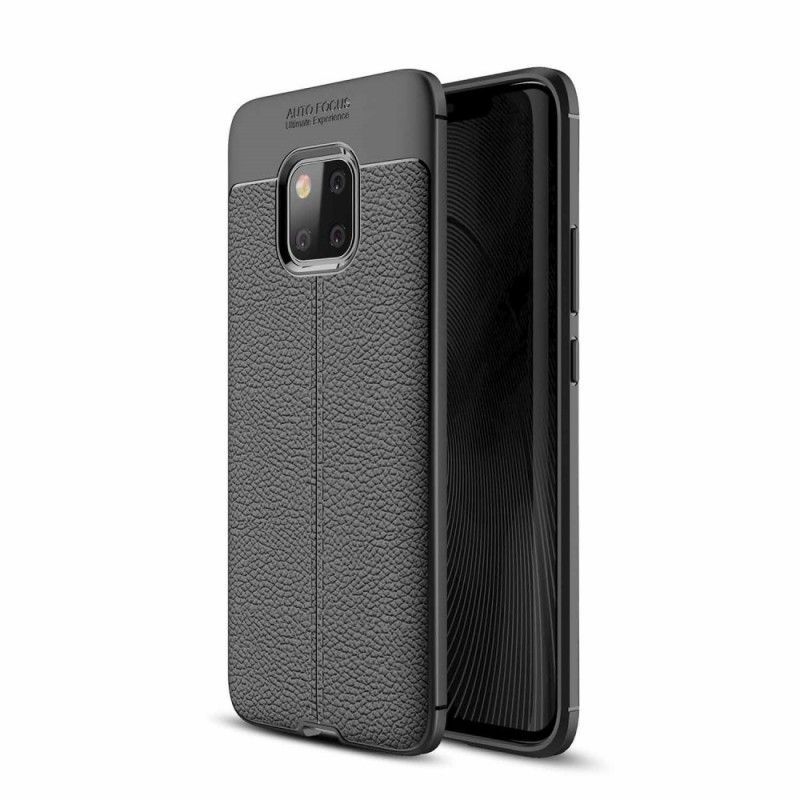 Kryt Huawei Mate 20 Pro Litchi S Dvojitým Koženým Efektem