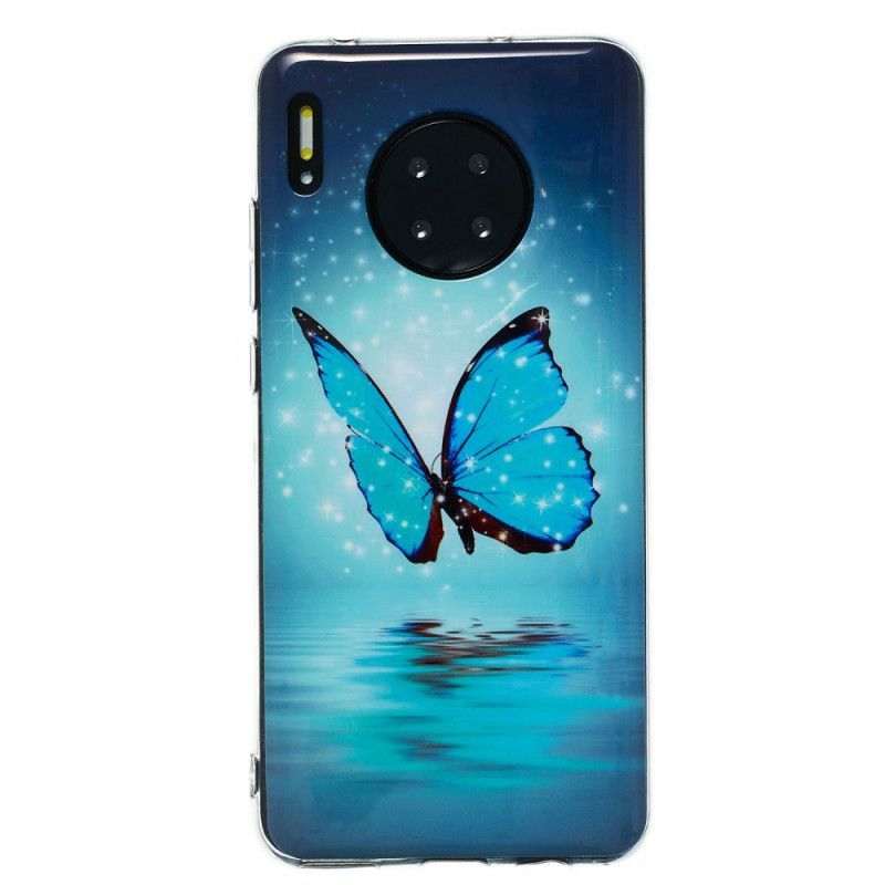 Kryt Huawei Mate 30 Fluorescenční Modrý Motýl