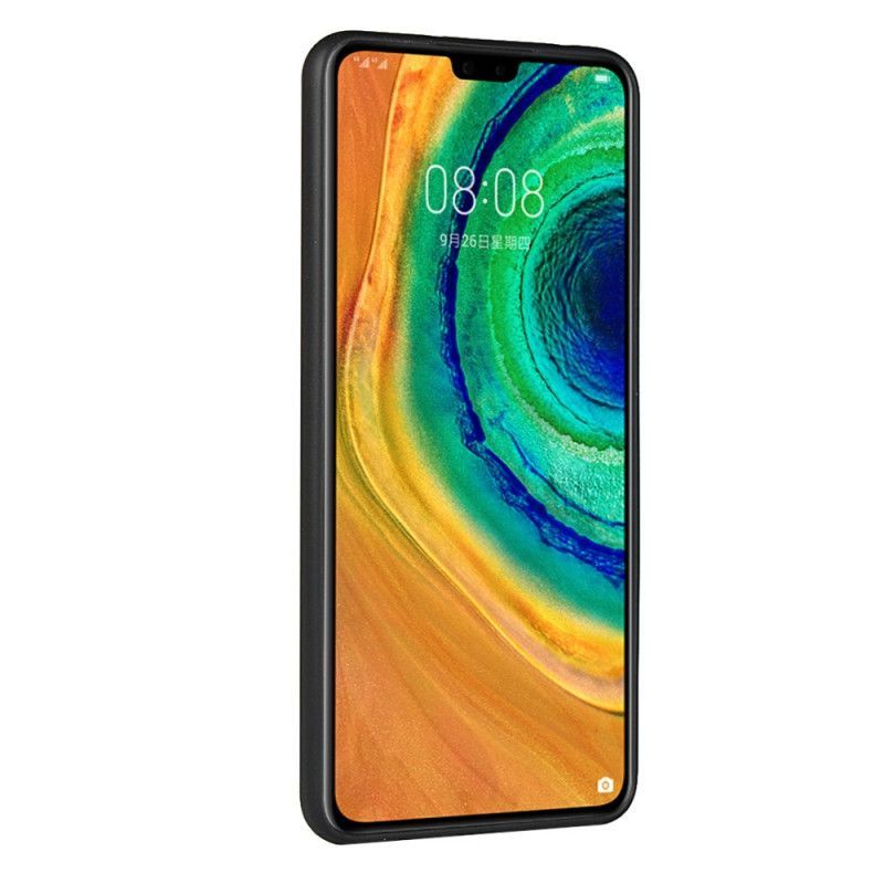 Kryt Huawei Mate 30 Kožená Textura Dvojitého Pouzdra Na Karty