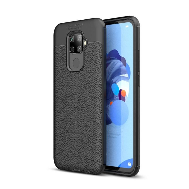 Kryt Huawei Mate 30 Lite Litchi S Dvojitým Koženým Efektem