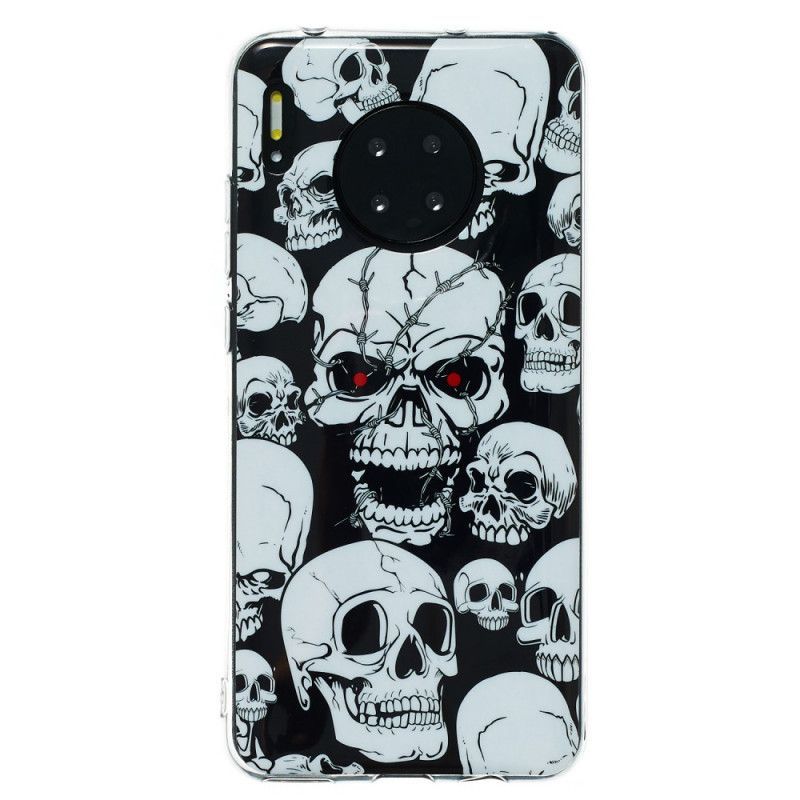 Kryt Huawei Mate 30 Opatrné Fluorescenční Lebky