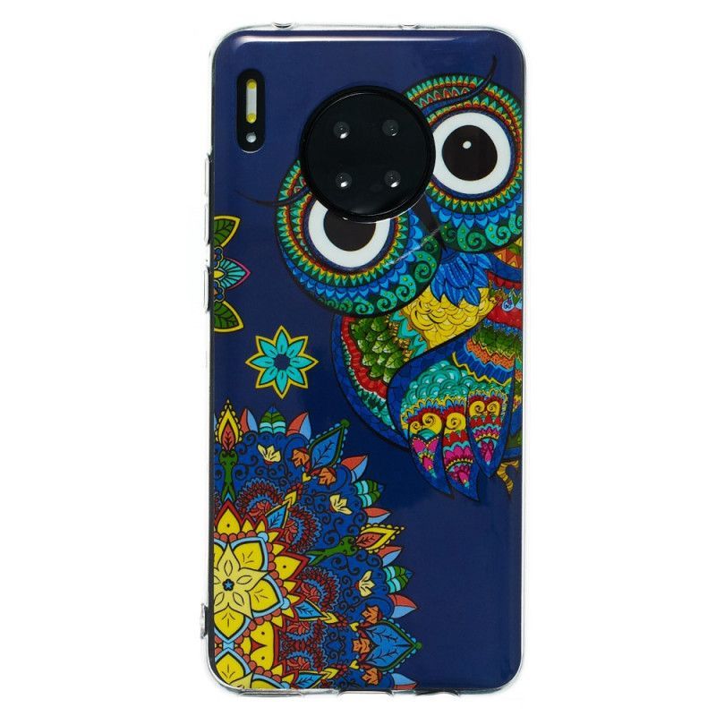 Kryt Huawei Mate 30 Pro Fluorescenční Mandala Sova