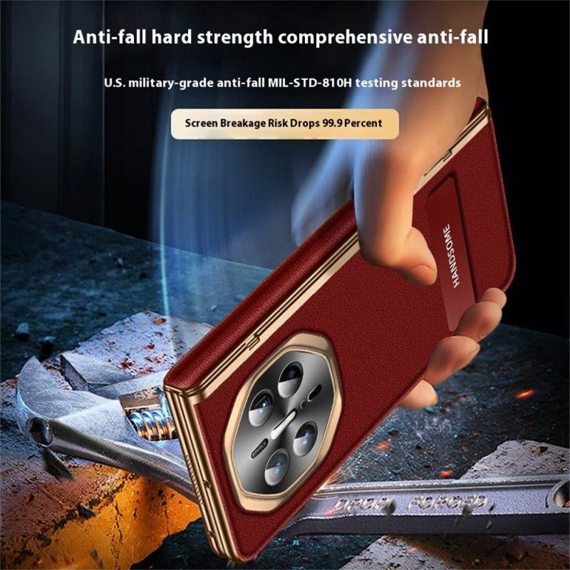 Kryt Huawei Mate X6 Texturovaná Umělá Kůže S Ochranou Obrazovky