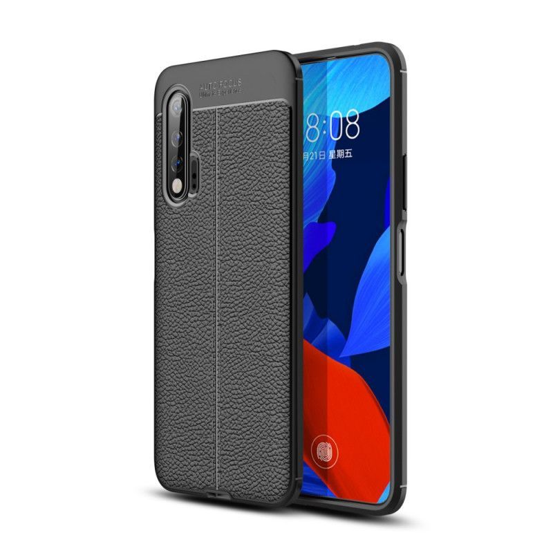 Kryt Huawei Nova 6 Litchi S Dvojitým Koženým Efektem