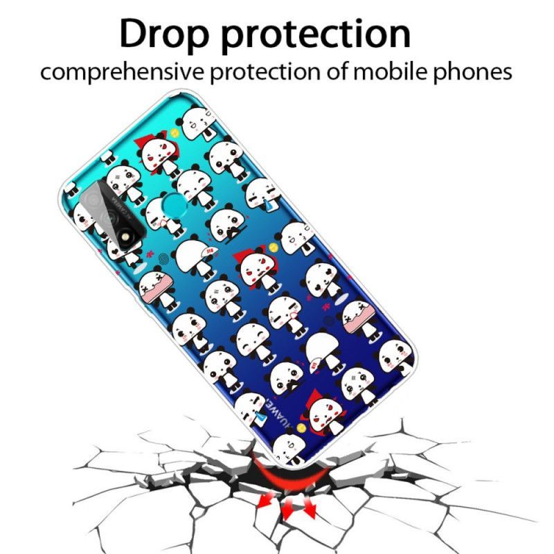 Kryt Huawei P Smart 2020 Průhledné Legrační Pandy