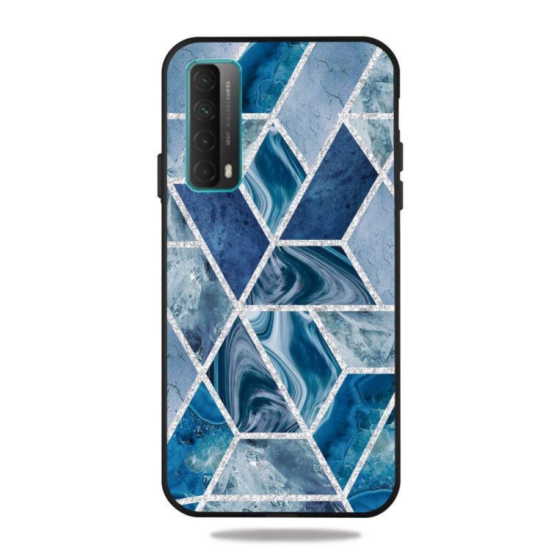 Kryt Huawei P Smart 2021 Tmavá Geometrie Mramoru