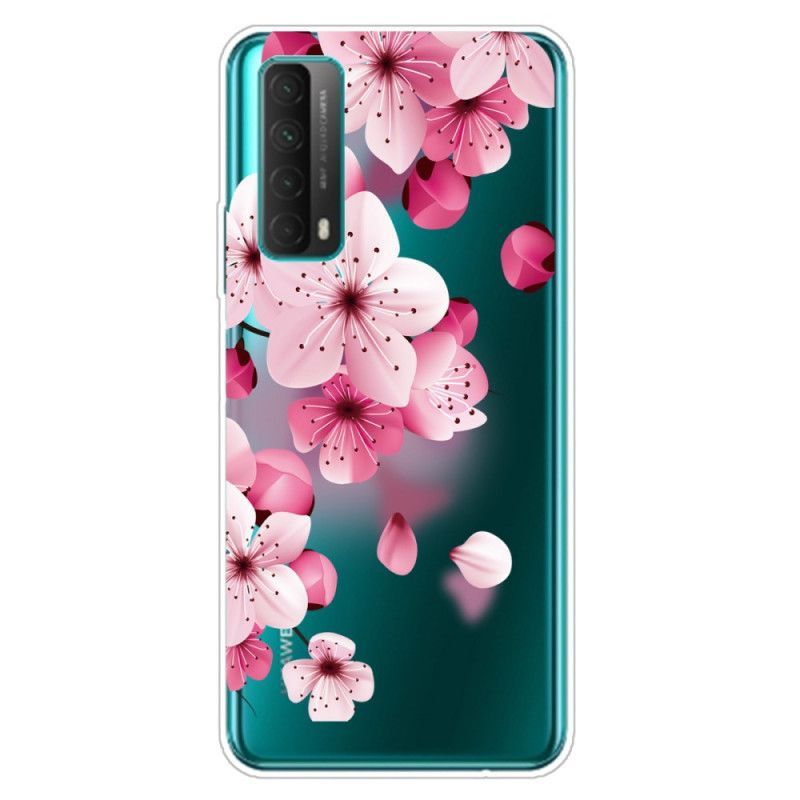 Kryt Huawei P Smart 2021 Velké Růžové Květy