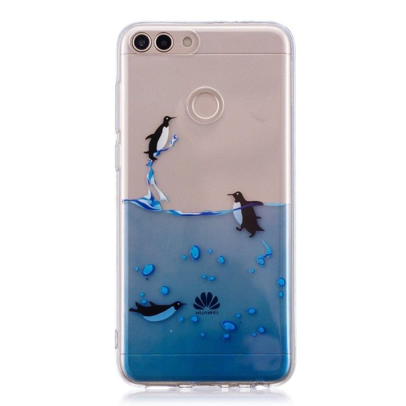 Kryt Huawei P Smart Transparentní Sada Tučňáků
