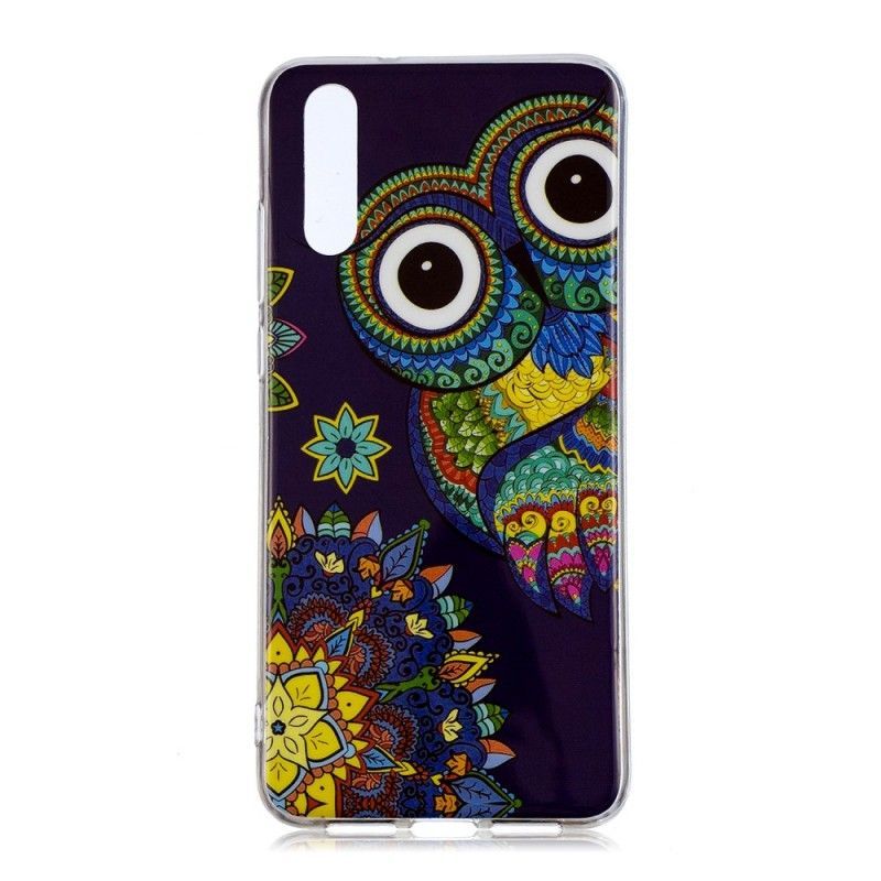 Kryt Huawei P20 Fluorescenční Mandala Sova