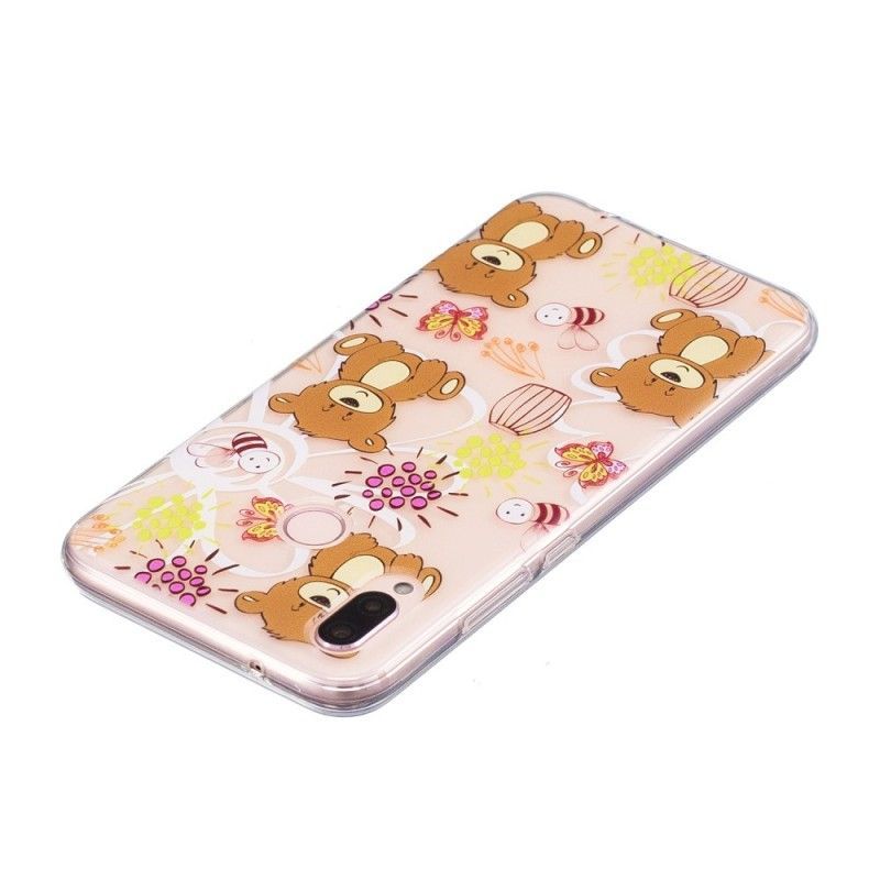 Kryt Huawei P20 Lite Průhlední Medvídci A Včelky