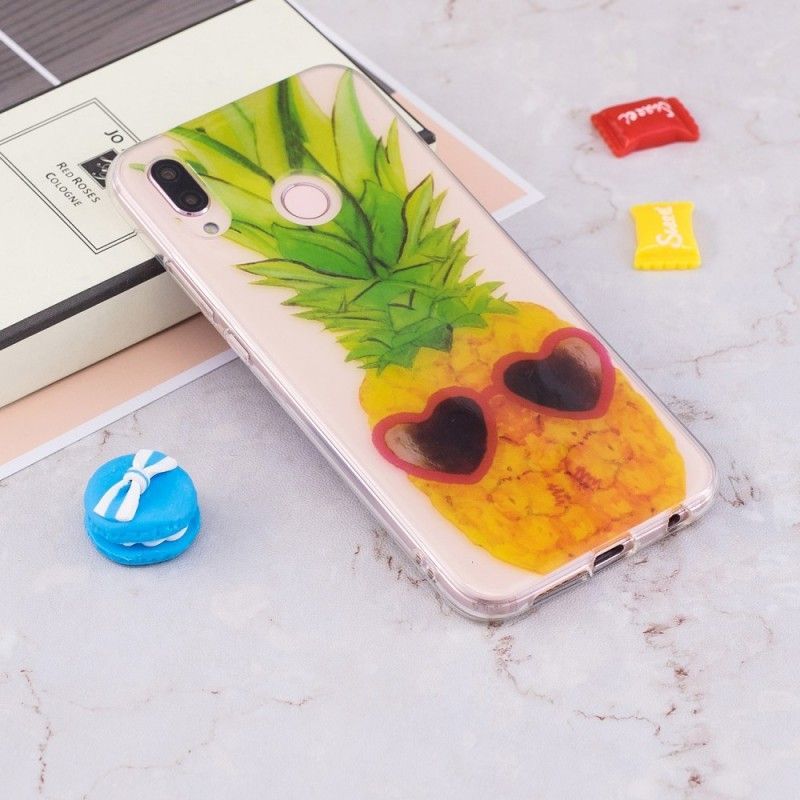 Kryt Huawei P20 Lite Průhledný Inkognito Ananas
