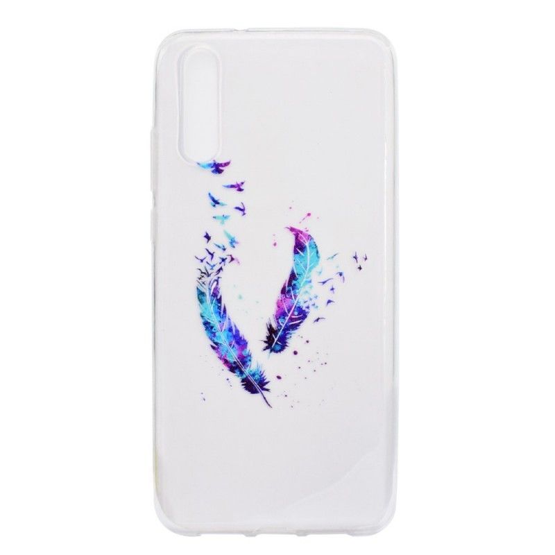 Kryt Huawei P20 Pro Průhledné Peří
