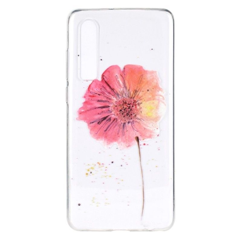 Kryt Huawei P30 Akvarelový Mák Průhledný