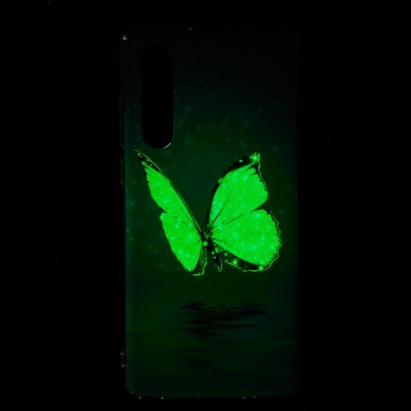 Kryt Huawei P30 Fluorescenční Modrý Motýl