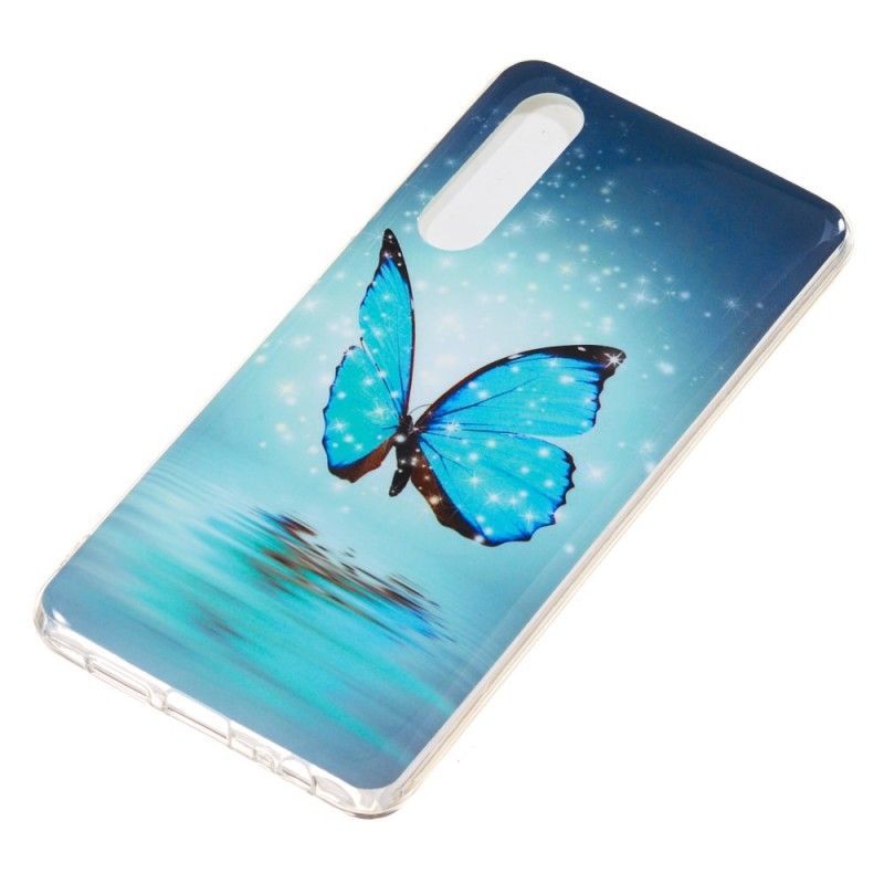 Kryt Huawei P30 Fluorescenční Modrý Motýl
