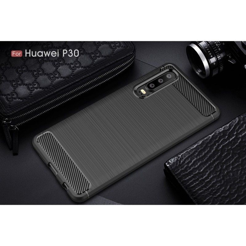 Kryt Huawei P30 Kartáčované Uhlíkové Vlákno