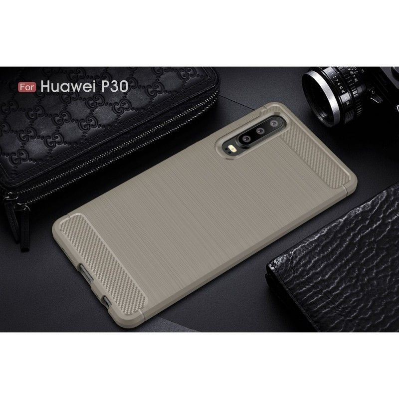 Kryt Huawei P30 Kartáčované Uhlíkové Vlákno
