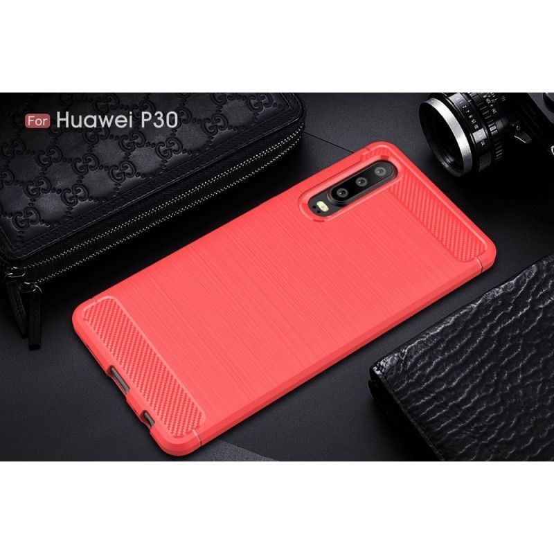 Kryt Huawei P30 Kartáčované Uhlíkové Vlákno