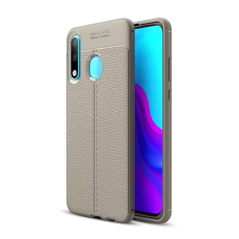 Kryt Huawei P30 Lite Litchi S Dvojitým Koženým Efektem