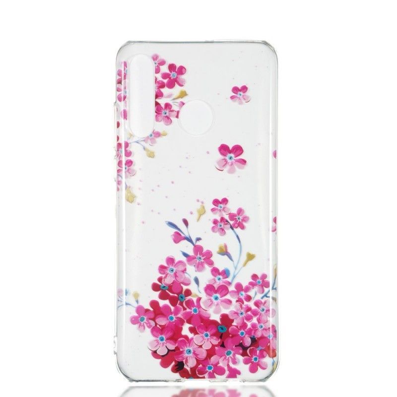 Kryt Huawei P30 Lite Žluté A Purpurové Květy