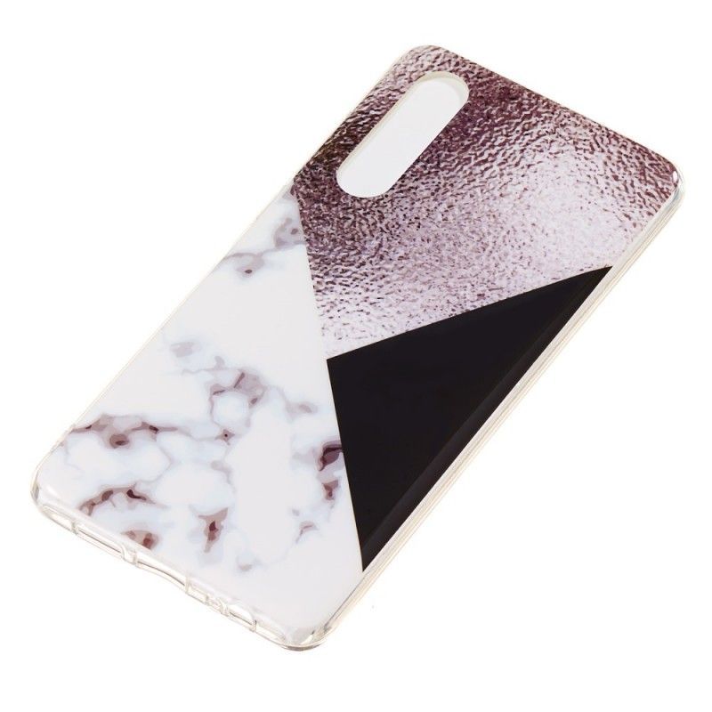 Kryt Huawei P30 Mramorový Efekt Fialové Geometrie