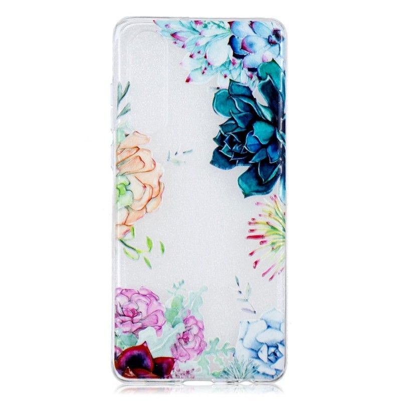 Kryt Huawei P30 Průhledné Akvarelové Květiny